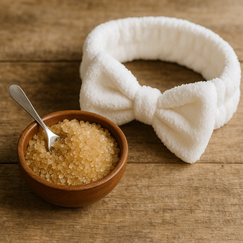 Maschera viso fai da te allo zucchero di canna