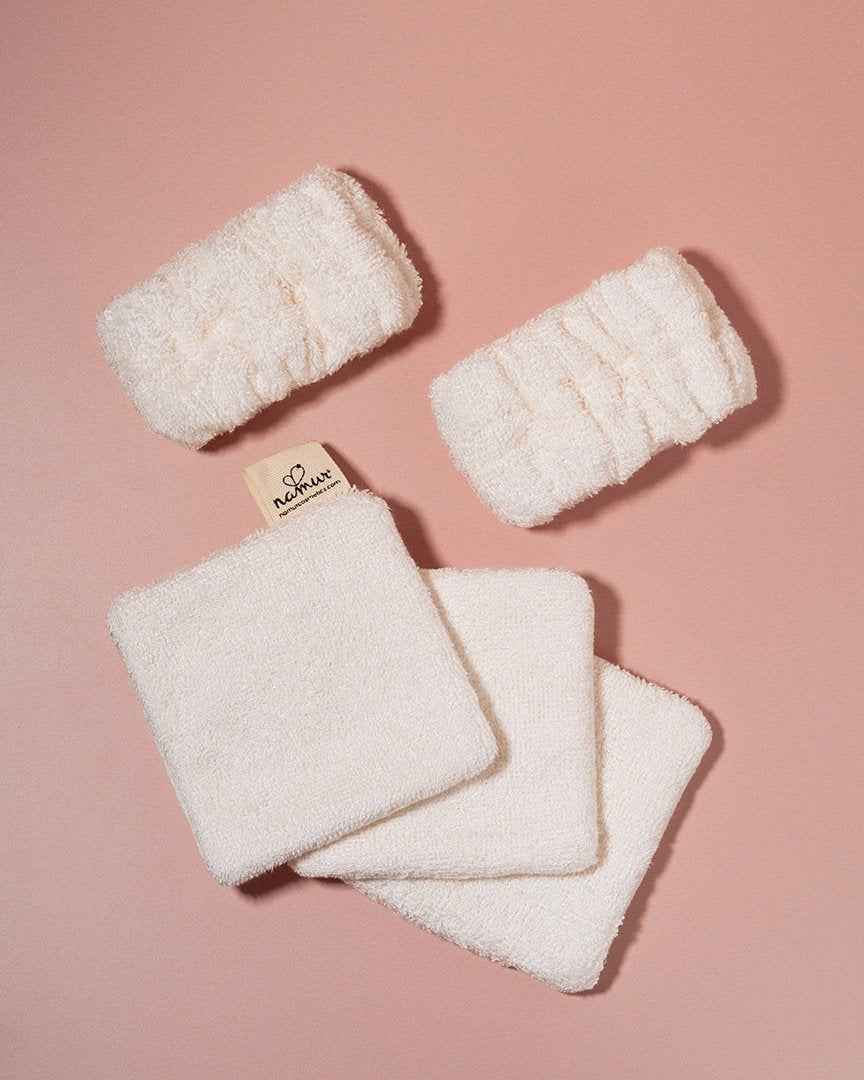 Set 3 Pad Struccanti e Polsini Skincare in Bamboo Namur®